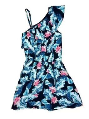 Abercrombie Kids One Shoulder Floral Dress 13/14 NWT Tropical Summer